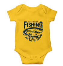 Load image into Gallery viewer, Fishing Kids Romper For Baby Boy/Girl-0-5 Months(18 Inches)-Yellow-Ektarfa.online
