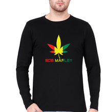 Load image into Gallery viewer, Bob Marley Weed Full Sleeves T-Shirt for Men-Black-Ektarfa.online
