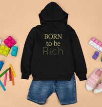 Load image into Gallery viewer, Born To be Rich Kids Hoodie for Boy/Girl-0-1 Year(22 Inches)-Black-Ektarfa.online
