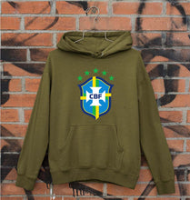 Load image into Gallery viewer, Brazil Football Football Unisex Hoodie for Men/Women-S(40 Inches)-Olive Green-Ektarfa.online
