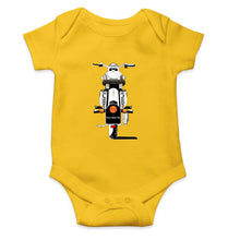 Load image into Gallery viewer, Royal Enfield - Bullet With Number Kids Romper Kids Romper For Baby Boy/Girl-0-5 Months(18 Inches)-Yellow-Ektarfa.online
