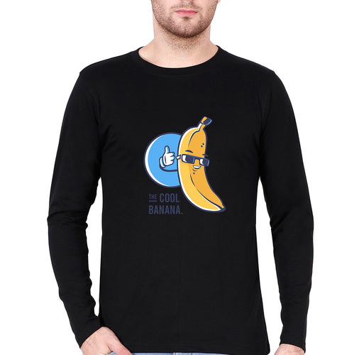Banana Full Sleeves T-Shirt for Men-Black-Ektarfa.online