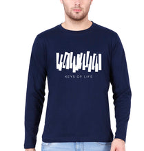 Load image into Gallery viewer, Piano Full Sleeves T-Shirt for Men-Navy Blue-Ektarfa.online
