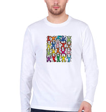 Load image into Gallery viewer, Keith Haring Funny Full Sleeves T-Shirt for Men-White-Ektarfa.online
