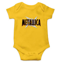 Load image into Gallery viewer, Metallica Kids Romper For Baby Boy/Girl-0-5 Months(18 Inches)-Yellow-Ektarfa.online
