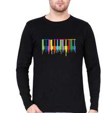 Load image into Gallery viewer, Piano Full Sleeves T-Shirt for Men-Black-Ektarfa.online
