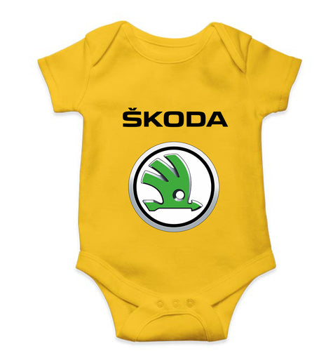 Skoda Kids Romper For Baby Boy/Girl-0-5 Months(18 Inches)-Yellow-Ektarfa.online