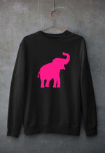 Load image into Gallery viewer, Pink Elephant Unisex Sweatshirt for Men/Women-Black-Ektarfa.online
