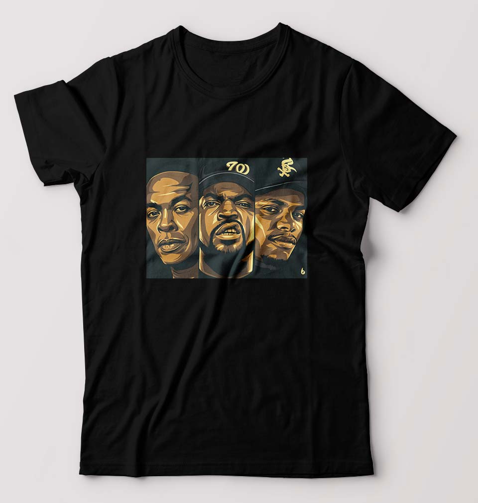 NWA T-Shirt for Men-S(38 Inches)-Black-Ektarfa.online