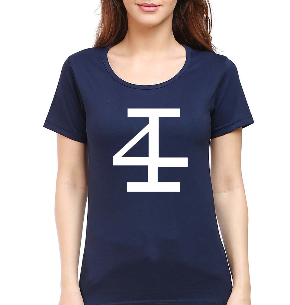 4Invictus T-Shirt for Women-XS(32 Inches)-Navy Blue-Ektarfa.online