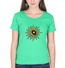 Load image into Gallery viewer, Psychedelic Chakra T-Shirt for Women-XS(32 Inches)-Flag Green-Ektarfa.online
