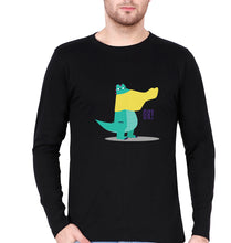 Load image into Gallery viewer, Crocodile Full Sleeves T-Shirt for Men-Black-Ektarfa.online

