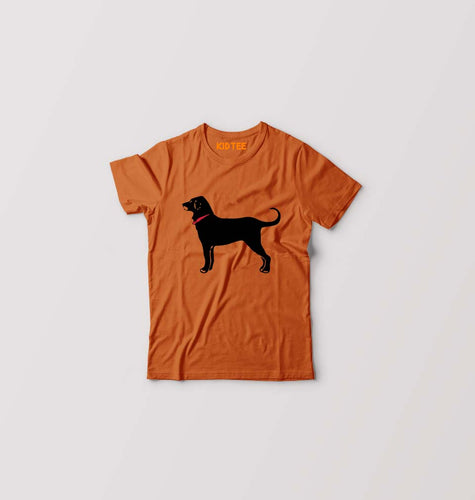 Black Dog Kids T-Shirt for Boy/Girl-Orange-Ektarfa.online