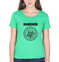 Load image into Gallery viewer, Ramones T-Shirt for Women-XS(32 Inches)-Flag Green-Ektarfa.online
