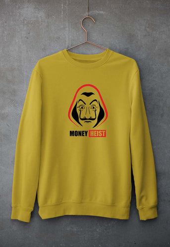 Money Heist Unisex Sweatshirt for Men/Women-Mustard Yellow-Ektarfa.online