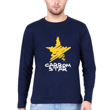 Load image into Gallery viewer, Carrom Star Full Sleeves T-Shirt for Men-Navy Blue-Ektarfa.online
