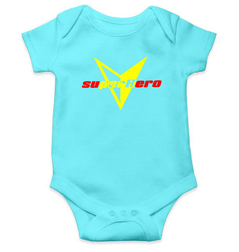 Super Hero Kids Romper For Baby Boy/Girl-0-5 Months(18 Inches)-Sky Blue-Ektarfa.online