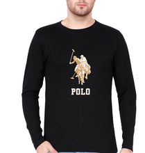 Load image into Gallery viewer, Polo Full Sleeves T-Shirt for Men-Black-Ektarfa.online
