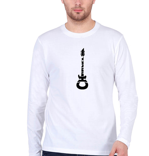 Charvel Guitar Full Sleeves T-Shirt for Men-White-Ektarfa.online