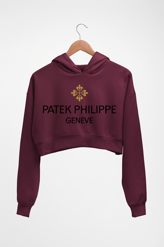 patek philippe Crop HOODIE FOR WOMEN-Maroon-Ektarfa.online
