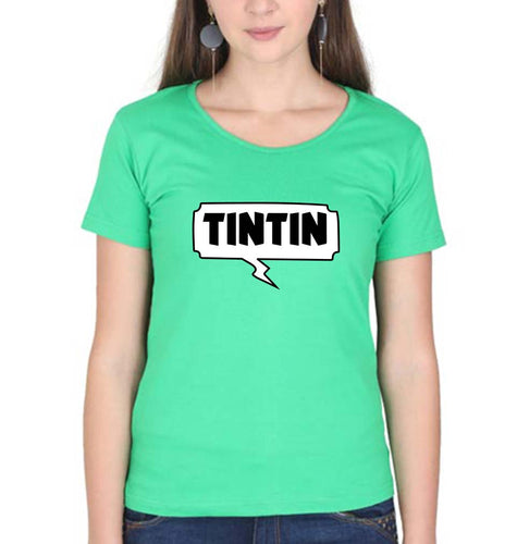 Tintin T-Shirt for Women-Flag Green-Ektarfa.online