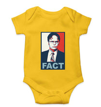 Load image into Gallery viewer, Dwight Schrute Fact Kids Romper For Baby Boy/Girl-0-5 Months(18 Inches)-Yellow-Ektarfa.online
