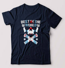 Load image into Gallery viewer, CM Punk T-Shirt for Men-S(38 Inches)-Navy Blue-Ektarfa.online
