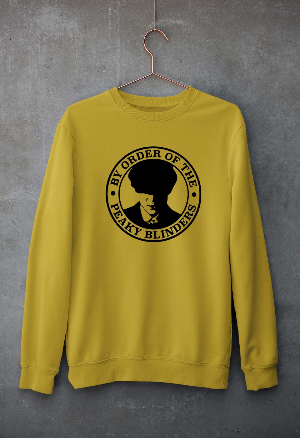 Peaky Blinders Unisex Sweatshirt for Men/Women-S(40 Inches)-Mustard Yellow-Ektarfa.online