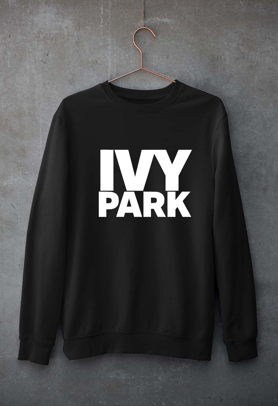 Ivy Park Unisex Sweatshirt for Men/Women-S(40 Inches)-Black-Ektarfa.online