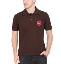 Load image into Gallery viewer, Arsenal Logo Polo T-Shirt for Men-S(38 Inches)-Coffee Brown-Ektarfa.co.in
