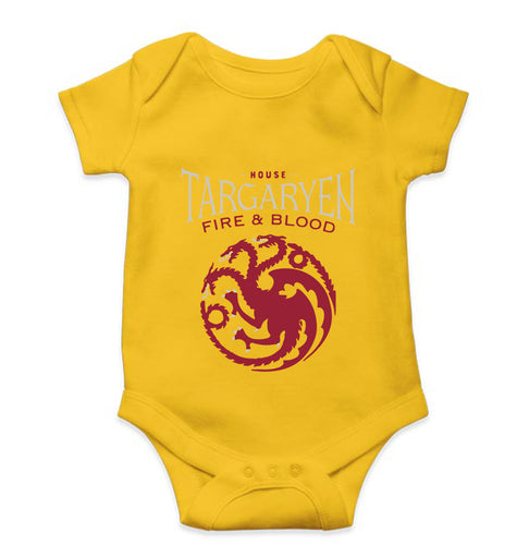 House Targaryen (GOT) Kids Romper For Baby Boy/Girl-0-5 Months(18 Inches)-Yellow-Ektarfa.online