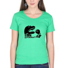 Load image into Gallery viewer, Godzilla T-Shirt for Women-XS(32 Inches)-Flag Green-Ektarfa.online
