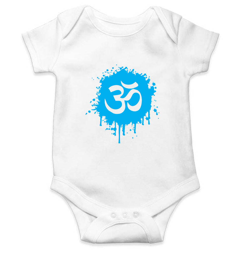 Hindi Om Kids Romper For Baby Boy/Girl-0-5 Months(18 Inches)-White-Ektarfa.online