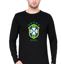 Load image into Gallery viewer, Brazil Football Full Sleeves T-Shirt for Men-Black-Ektarfa.online
