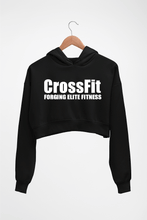 Load image into Gallery viewer, CrossFit Crop HOODIE FOR WOMEN-Black-Ektarfa.online
