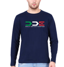 Load image into Gallery viewer, Daily Driven Exotics (DDE) Full Sleeves T-Shirt for Men-Navy Blue-Ektarfa.online
