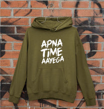 Load image into Gallery viewer, Apna Time Aayega Unisex Hoodie for Men/Women-Olive Green-Ektarfa.online
