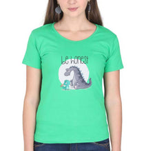 Load image into Gallery viewer, Dinosaur T-Shirt for Women-XS(32 Inches)-Flag Green-Ektarfa.online
