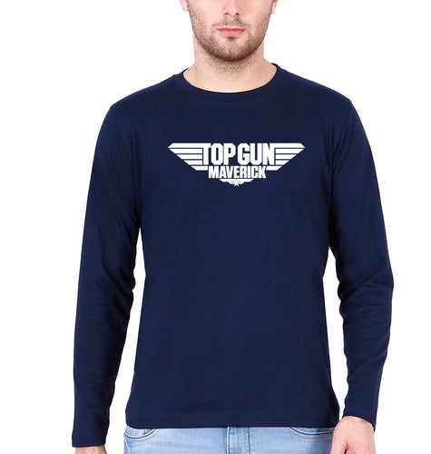 Top Gun Full Sleeves T-Shirt for Men-Navy Blue-Ektarfa.online