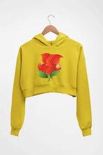 Load image into Gallery viewer, Ganpati JI(Ganesh) Crop HOODIE FOR WOMEN-Mustard Yellow-Ektarfa.online
