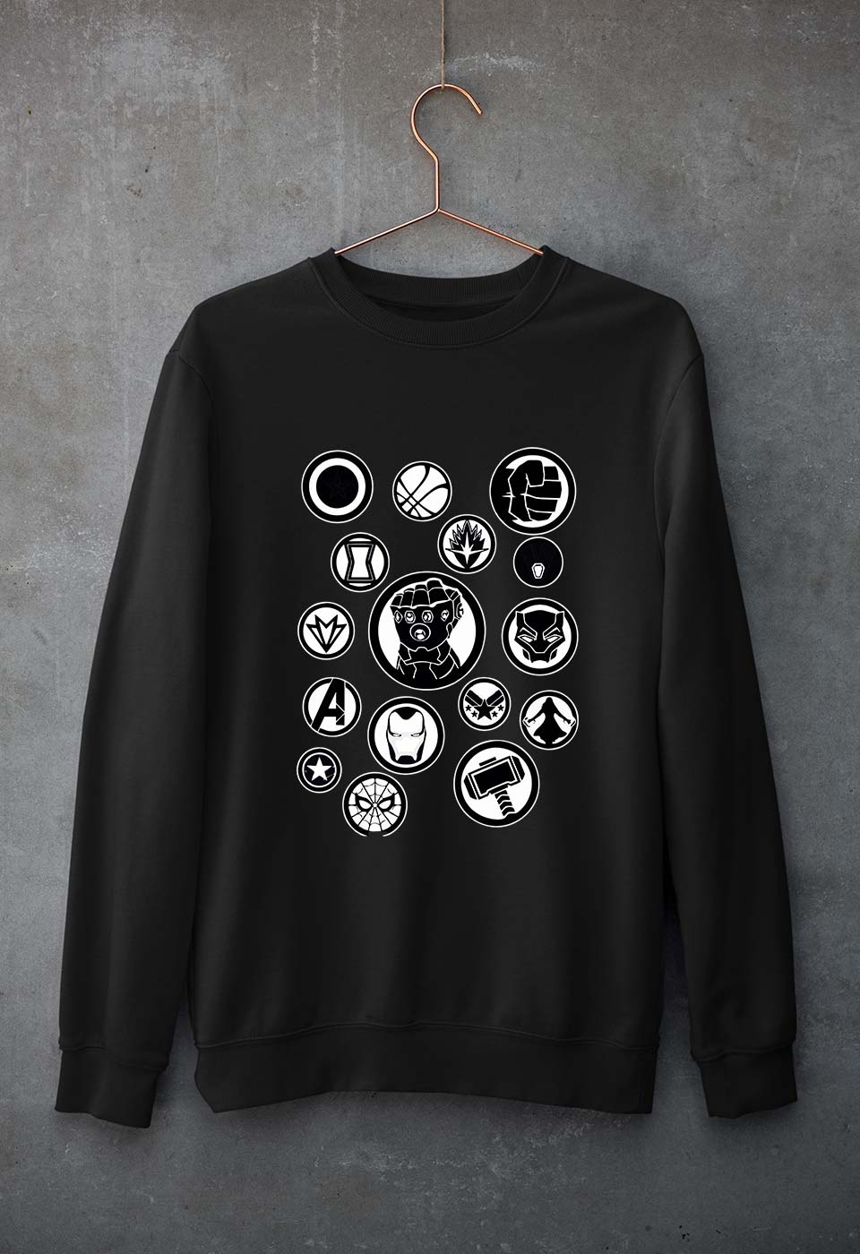Avengers Unisex Sweatshirt for Men/Women-Black-Ektarfa.online
