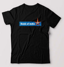 Load image into Gallery viewer, Bank of India T-Shirt for Men-S(38 Inches)-Black-Ektarfa.online
