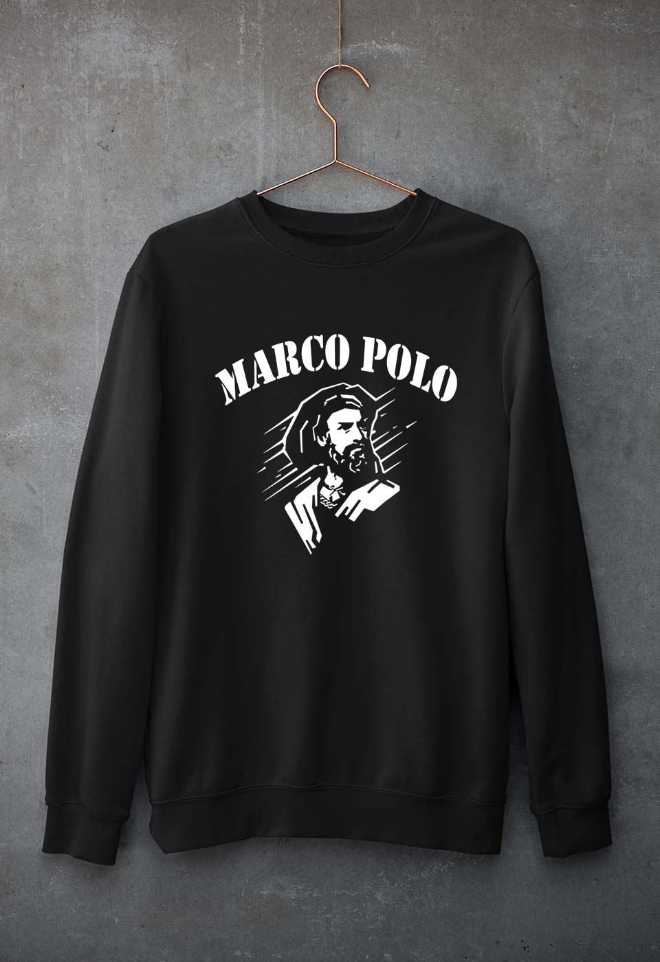 Marco Polo Unisex Sweatshirt for Men/Women-Black-Ektarfa.online