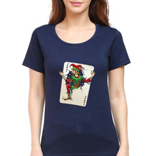 Load image into Gallery viewer, Joker T-Shirt for Women-XS(32 Inches)-Navy Blue-Ektarfa.online

