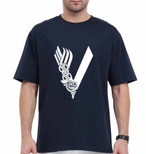 Load image into Gallery viewer, Vikings Oversized T-Shirt for Men-Navy Blue-Ektarfa.online
