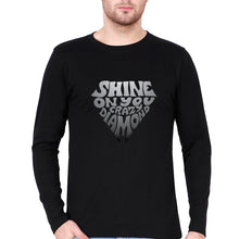 Load image into Gallery viewer, Shine on You Crazy Diamond Full Sleeves T-Shirt for Men-S(38 Inches)-Black-Ektarfa.online
