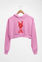 Load image into Gallery viewer, Rock &amp; Roll Crop HOODIE FOR WOMEN-Light Baby Pink-Ektarfa.online
