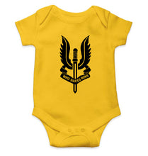 Load image into Gallery viewer, Who Dares Wins Balidaan Army Kids Romper For Baby Boy/Girl-0-5 Months(18 Inches)-Yellow-Ektarfa.online
