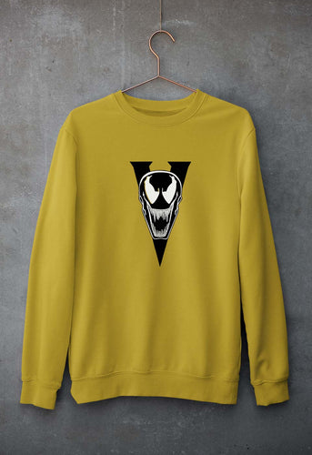 Venom Unisex Sweatshirt for Men/Women-S(40 Inches)-Mustard Yellow-Ektarfa.online