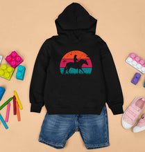 Load image into Gallery viewer, Horse Riding Kids Hoodie for Boy/Girl-Black-Ektarfa.online

